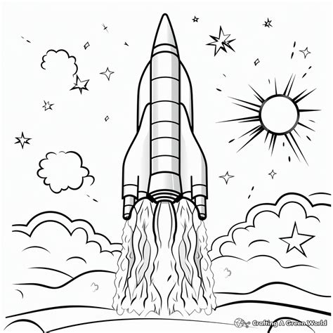 Rocket Coloring Pages - Free & Printable!