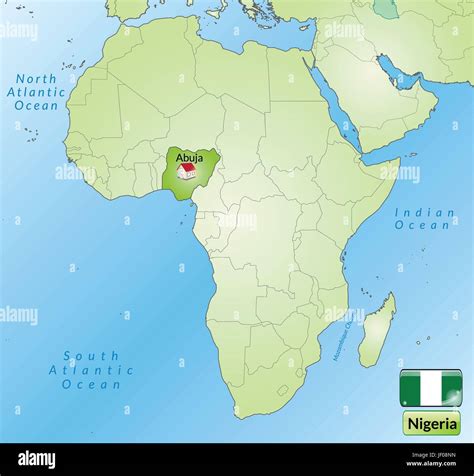 nigeria map and surrounding countries capitals