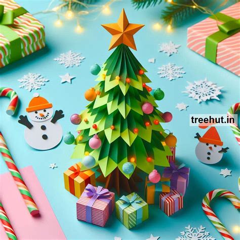 3D Christmas Tree Paper Craft Ideas, Christmas Decoration Family ...