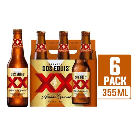 Cerveza Dos Equis Ambar Botella 6 pack 355 ml – Guateselectos