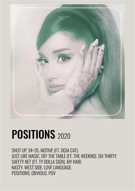 Ariana Grande Positions Poster - Minimalist Poster Store