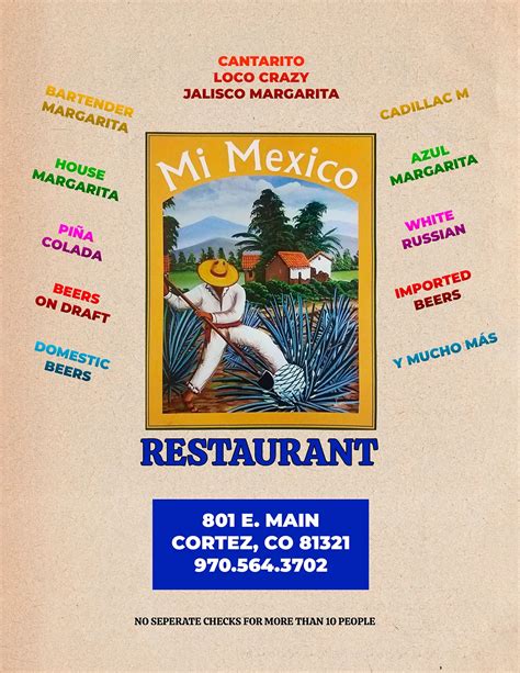Explore Our Menu | Mi Mexico Restaurant in Cortez