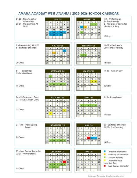 Board Approves 25-26 School Year Calendar - Amana Academy West Atlanta