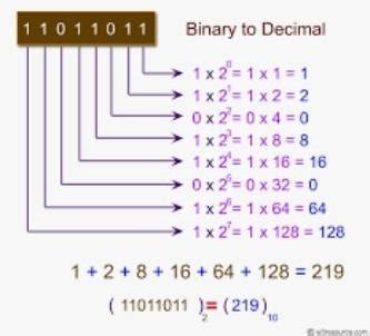 write down the steps for the following conversion binary to decimal ...