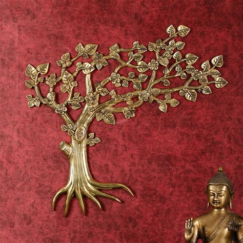 Buy Brass superfine wall hanging Kalpavriksha tree - Budhshiv.com