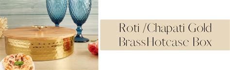 AD ARTS Indian Essence Brass Chapati Casserole | Roti Box | Hot Box for ...