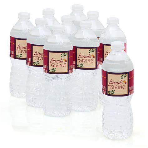 Friends Thanksgiving Feast - Friendsgiving Party Water Bottle Sticker ...