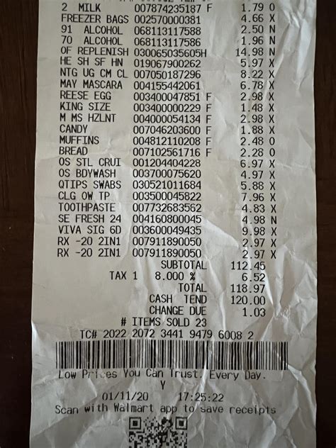 Walmart receipt from almost 3 years ago. Milk is up almost 80% ...