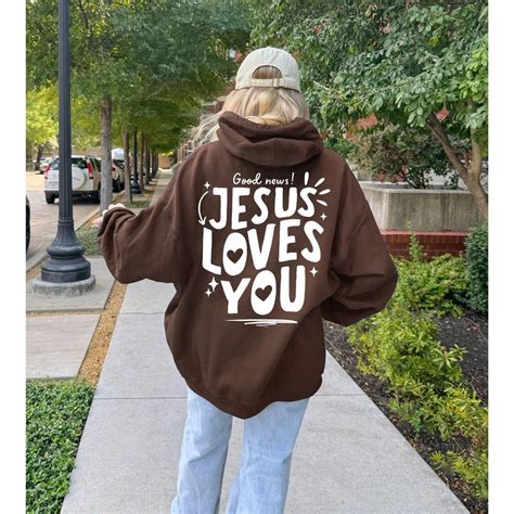Good News Jesus Loves You Hoodie, Cute Jesus Hoodie, Cute Christian ...