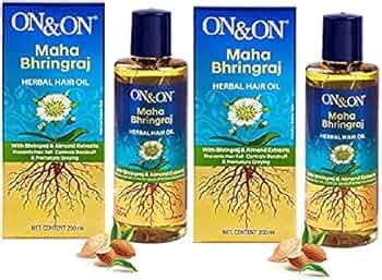 on and on mahabhringraj hair oil 200 ml (Pack of 2) - Price History
