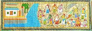 DollsofIndia Hanuman and Vanar Sena - Pata Painting on Tussar - 15.5 x ...