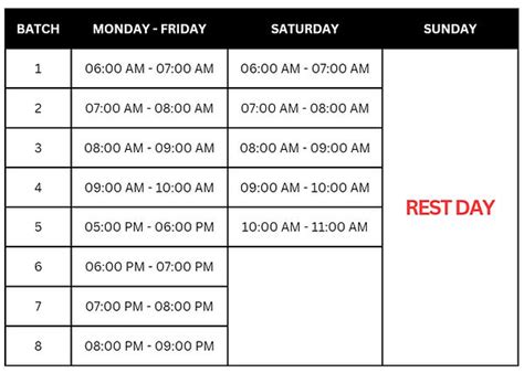 Schedule | Body Story