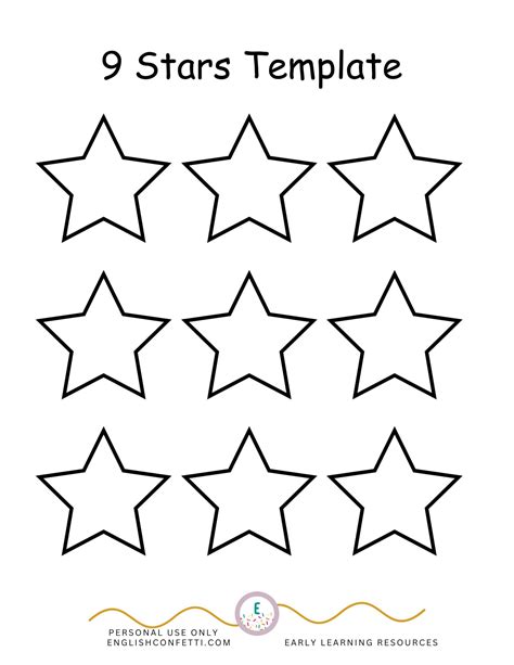 Star Template Printable {Free} - English Confetti