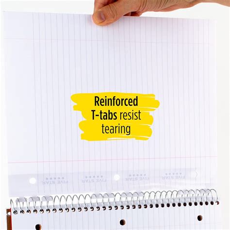 Buy Five Star Insertable Loose Leaf Paper, 3 Hole Punched, Reinforced ...