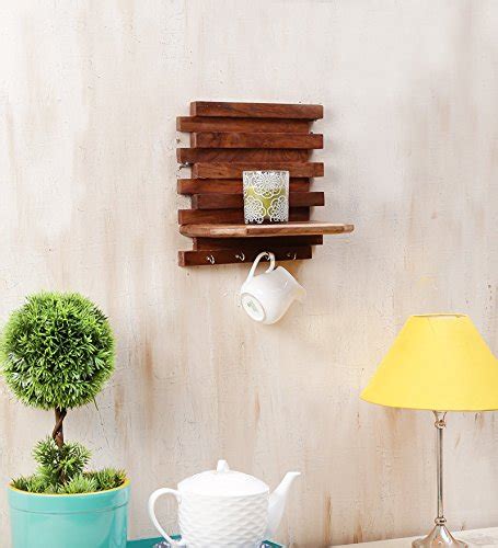 Onlineshoppee Strips Floating Wall Shelf With Key Holder : Amazon.in ...