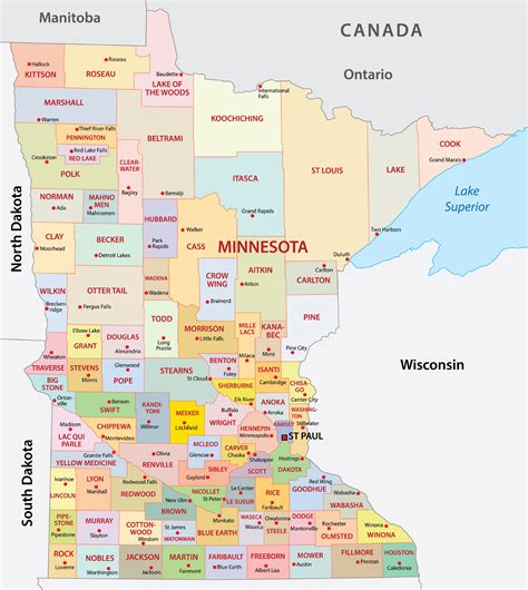 Minnesota Counties And Towns
