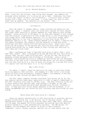 Fillable Online Dr Kens Roll-Your-Own Vanilla SCSI Hard Disk Drive ...