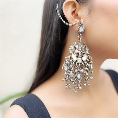 Buy ethnic & oxidised earrings for women at best price | Jhaanjhariya