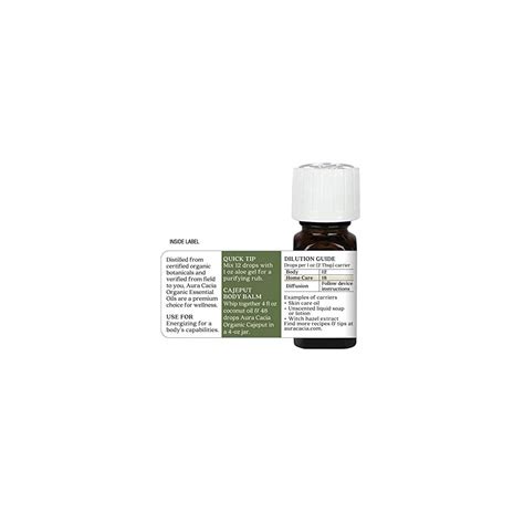 Buy Aura Cacia Certified Organic Pure Cajeput Essential Oil, Purity ...