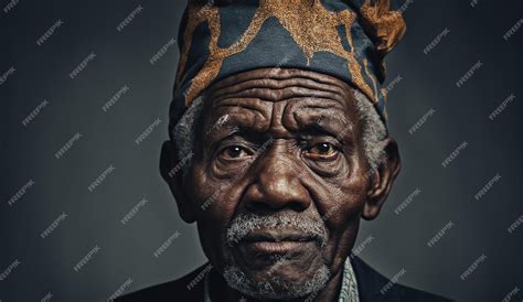 Premium Photo | Portrait of a senior old black african american man ...