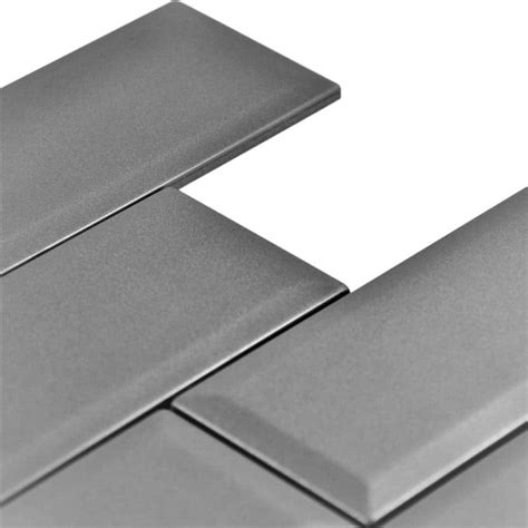 Buy Subway Pewter 3 in. x 6 in. Beveled 12 in. x 12 in. x 6mm Mesh ...