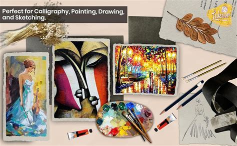 Lakeer A4 Watercolor Paper - Handmade Paper with Deckle Edges | Pack of ...