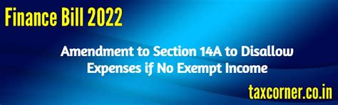 Amendment to Section 14A to Disallow Expenses if No Exempt Income ...