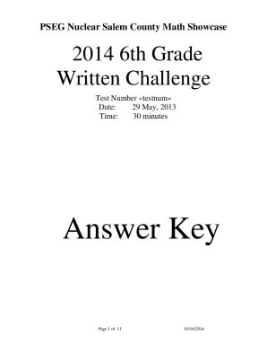 Fillable Online The PSEG Nuclear Salem County Math Showcase Fax Email ...