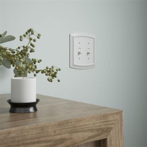 allen + roth Chatham 2-Gang Midsize Pure White Zinc Indoor Toggle Wall ...