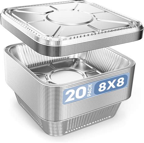 Amazon.com: 8x8 Aluminum Foil Pans with Lids - 60 Pack Square ...