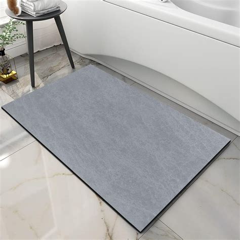 Thin Diatomaceous Earth Bath Mat,Non Slip Quick Dry Bath Mats for ...