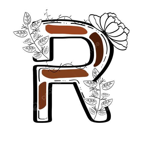 Aesthetic Botanical Alphabet Line Art, Botanical Drawing, Alphabet Drawing, Botanical Sketch PNG ...