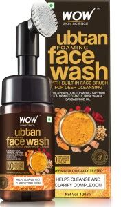 WOW SKIN SCIENCE Ubtan Foaming with Built-In Face Brush for deep ...