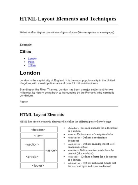 HTML Layout Elements and Techniques 的图像结果