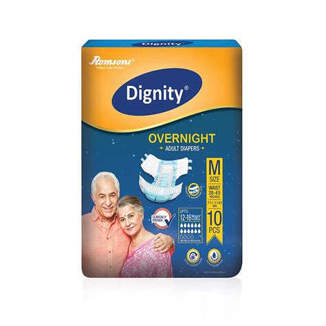 Romsons Dignity Adult Diaper Overnight Medium – (10Pcs) 28″-45″
