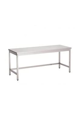 Table de cuisine CombiSteel Table de Travail Inox Sans Sous Tablette ...