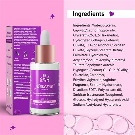 Buy CHICNUTRIX REVERSE-ANTI-AGING SERUM WITH COLLAGEN PEPTIDE, RETINYL ...