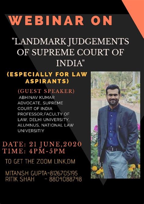 WEBINAR ON “LEGAL JUDGEMENTS” : REGISTER NOW!!