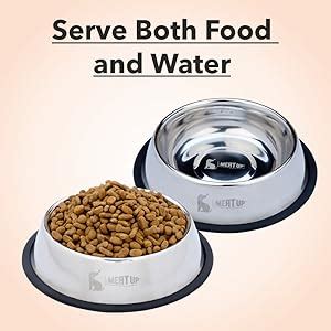 Meat Up Stainless Steel Feeding Bowl For Dog, Medium - 700ml (Buy 1 Get ...