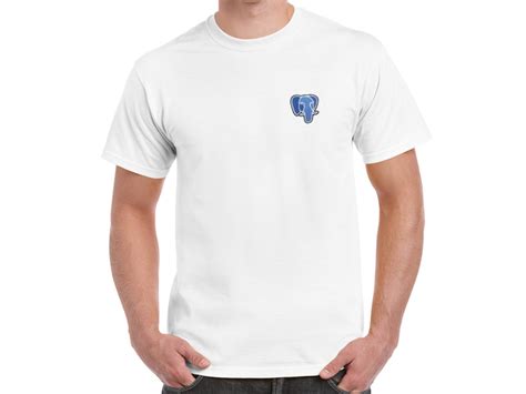 PostgreSQL T-Shirt (white) - HELLOTUX