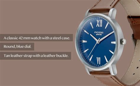 Buy Online Sonata Poze Quartz Analog Blue Dial Leather Strap Watch for ...