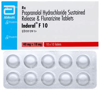 Inderal F 10 MG | Order Inderal F 10 MG Tablet Online at Truemeds