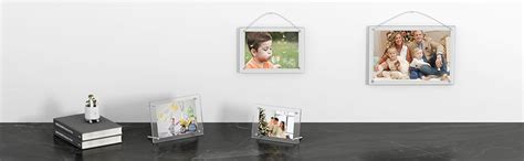 AMEITECH Acrilico Cornice Portafoto 15 X 20 Cm, Magnetico Blocco Acrilico Cornice, Desktop Frameless Photograph Display U2013 Confezione Da 3