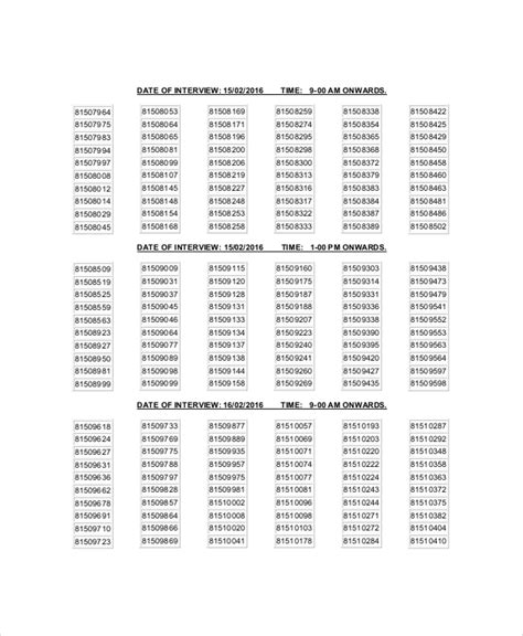 Software Engineer Interview Schedule Template 的图像结果