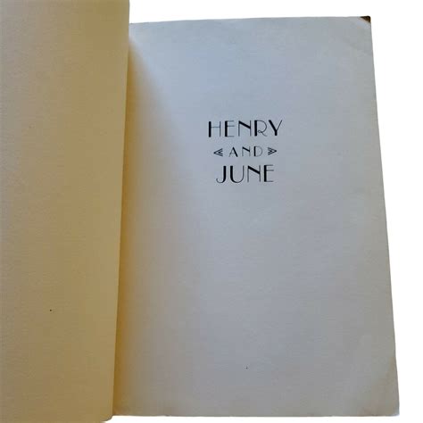 Henry And June Book