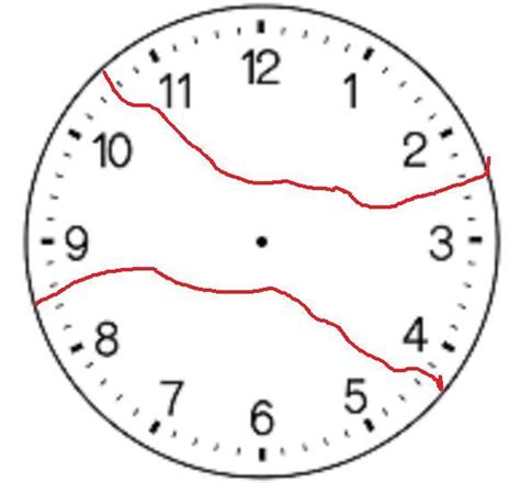 A glass clock face shown falls and breaks into 3 pieces the sum of 4 ...