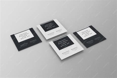 Premium PSD | Square business card mockup psd template