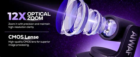 Buy AIWaft 4K PTZ Camera Pro Lens 12X Optical Zoom, 70.28 Wide-Angle ...