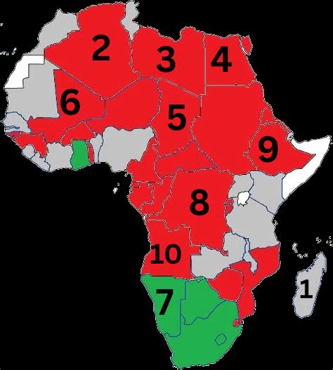 Map Of Africa Countries Quiz Countries Of Africa Map Quiz