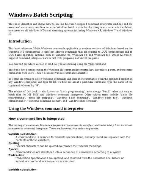 Image result for Windows Batch Script for Beginners